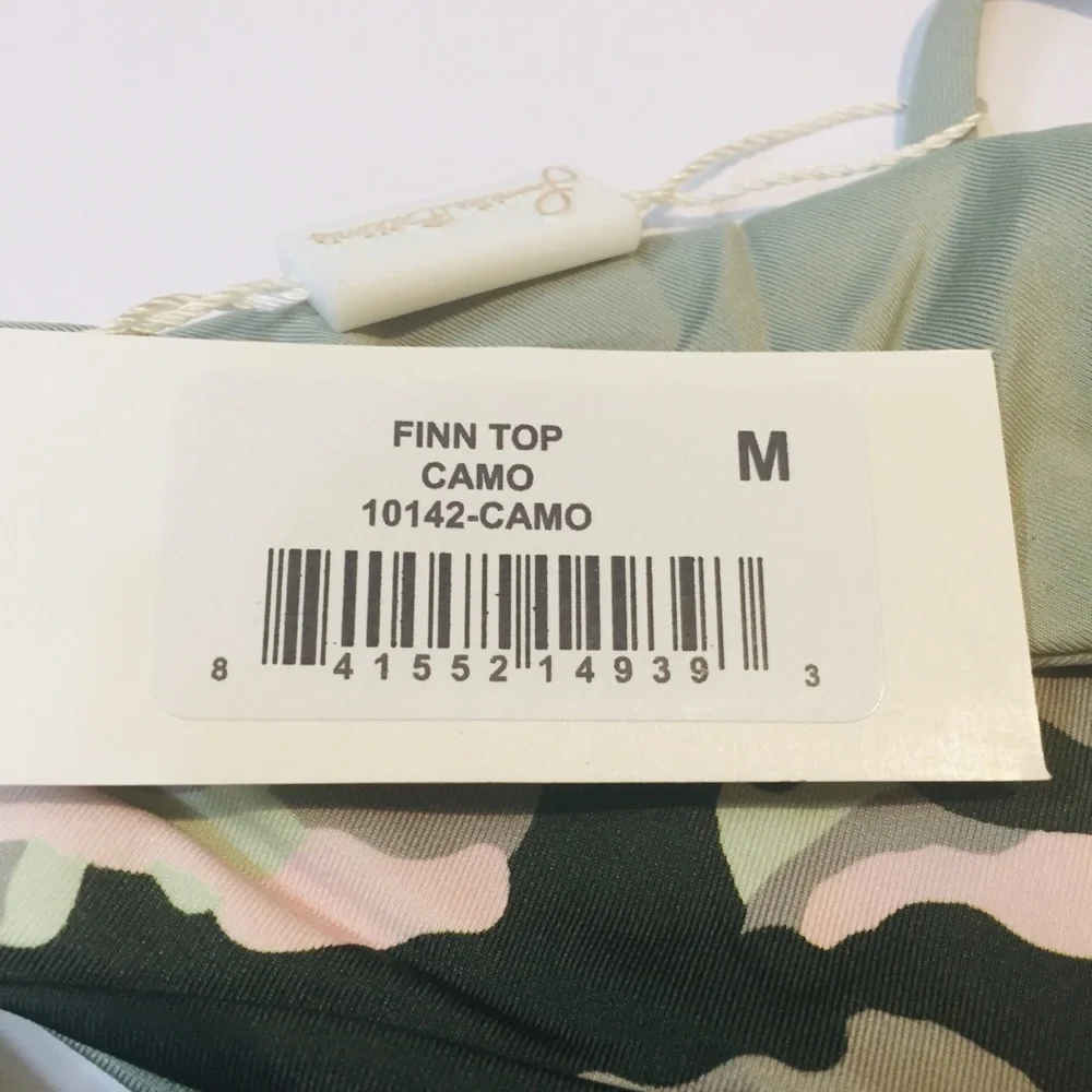 FRANKIE'S BIKINIS Camo Corset Cheeky Bikini Set Size MEDIUM Swimsuit Beach $195